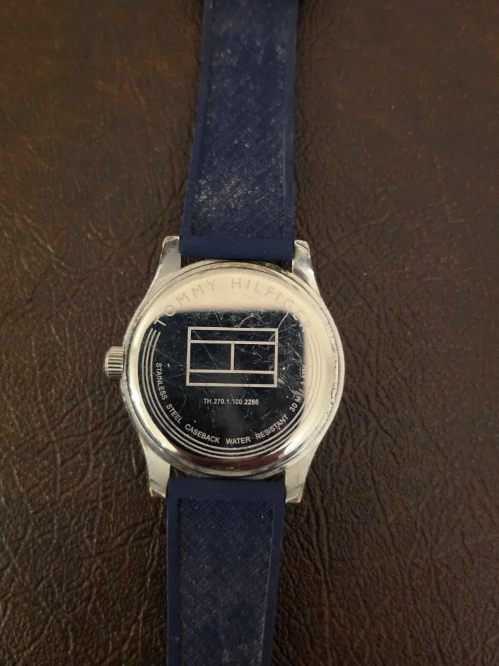 The Tommy Hilfiger Stainless Steel Caseback Water Resistant 30M /3ATM wristwatch